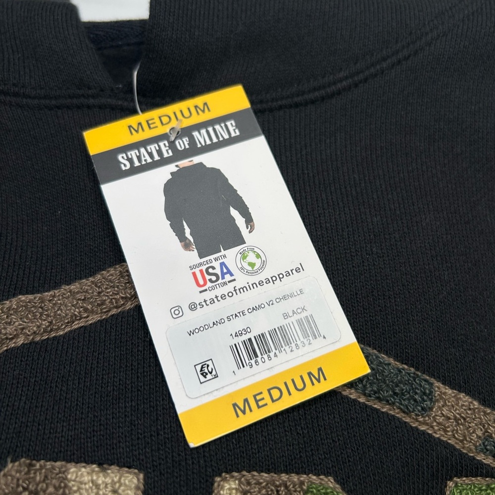 State of Mine NWT Woodland Camo Chenile Minnesota Hoodie Medium North Star State - Picture 8 of 14
